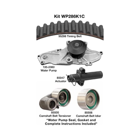 Dayco 00-04 Acura-Honda 3.2-3.5L Water Pump Kit, Wp286K1C WP286K1C